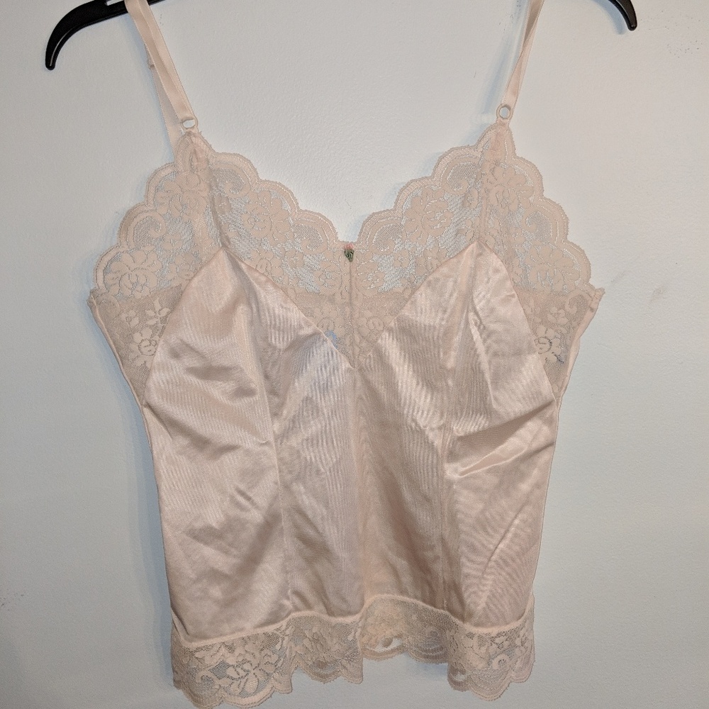 Vintage lingerie crop top